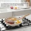 Aluminum Alloy / Bakelite Breakfast Frying Pan Beige 2 in 1 Grill Pan Divided Grill Pan  RV Trip