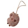 Pack of 4 Capybara Plush Keychains Charm Animal Shaped Keyring Bag and Phone Pendants Accessories Handmade Decoration