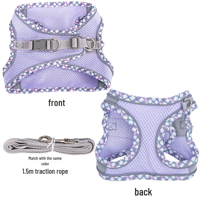 

Reflective Breathable Anti-Escape Pet Harness & Leash for Small to Medium Cats & Dogs XS (6-8 jin)