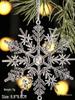 Transparent Icicle Snowflake Beaded Curtain - Acrylic Christmas Tree Ornament
