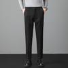 Light Luxury Winter Woolen Trousers Men's Casual Pants Men's Slim Straight Trousers British Elastic Casual Trousers Nine Points
