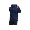 adidas Neo UVbe Spliced Logo Print Sport Drawstring Hoodie Pullover Long Sleeve Sweatshirt Unisex Tops Blue HN4731