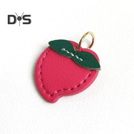 Bag Pendant Keychain Fruit Flower Leaf Shape Charm Keyring Bags Backpacks Phones Imitation Leather Keychain