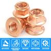 M8 Hexagonal Copper-plated Nuts Car Exhaust Pipe Anti-Loosening Nut Turbo Exhaust Stud Hex for BMW 3 Series E30 Accessories