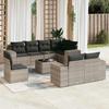 VidaXL Garden Lounge Set with Cushions 9 Pcs, Patio Sofas, Furniture Set, Outdoor Terrace Furniture, Grey 3222851