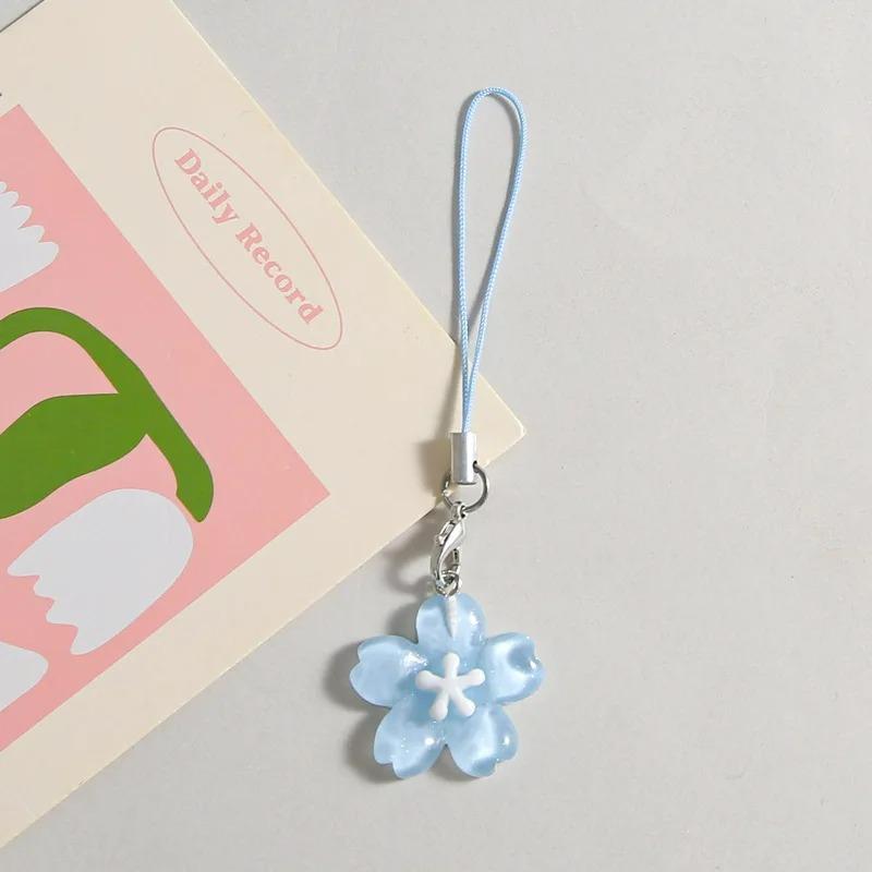 

Cute Sakura Flower Keychain Charm Enamel Pink White Black Women Girls Bag Charms Key Ring Lovely Accessories Suitable for Gift 8 cm