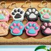 Kreativer Fingertipp Katzenkralle Knopf Anhänger Cartoon Schlüsselanhänger Katzenpfote Schlüsselanhänger Kawaii Katzenpfote Tastaturtasche Anhänger Dekoration