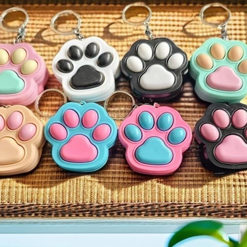 Kreativer Fingertipp Katzenkralle Knopf Anhänger Cartoon Schlüsselanhänger Katzenpfote Schlüsselanhänger Kawaii Katzenpfote Tastaturtasche Anhänger Dekoration