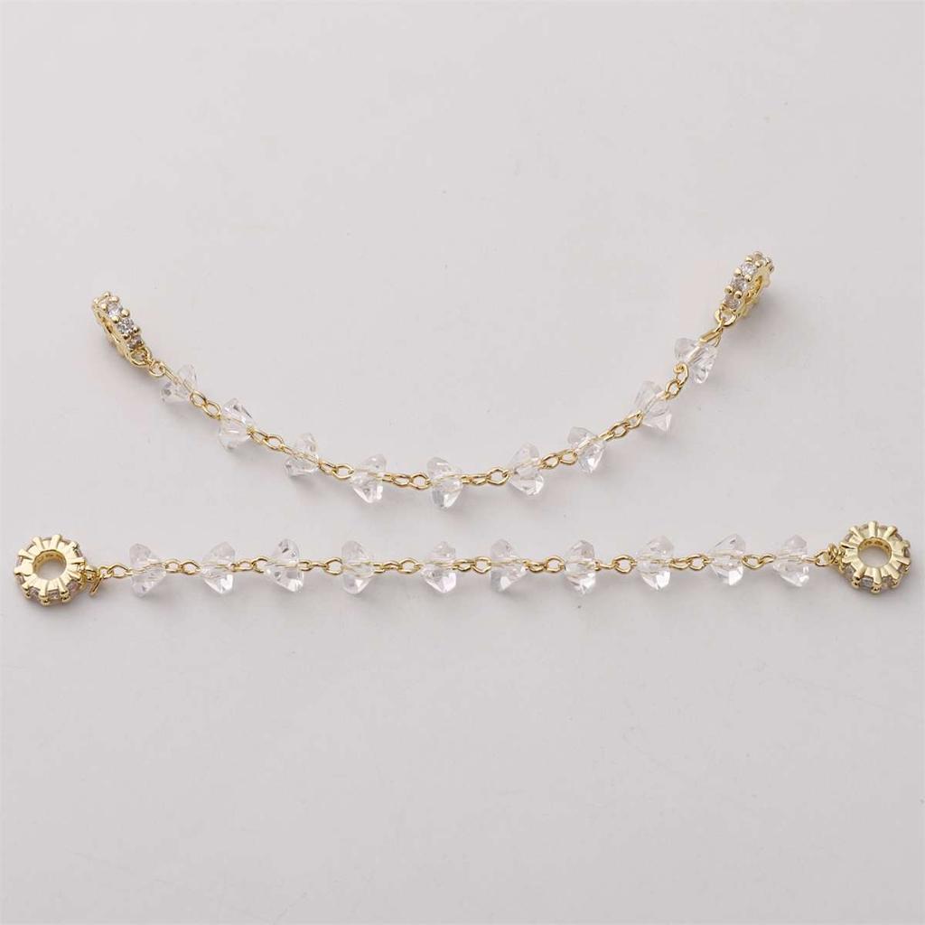 1pc 8-9cm Bracelet Safety Chain High Color Retention Gold Plating Safety Chain Tassel Pendant Chain Accessories DIY Handmade