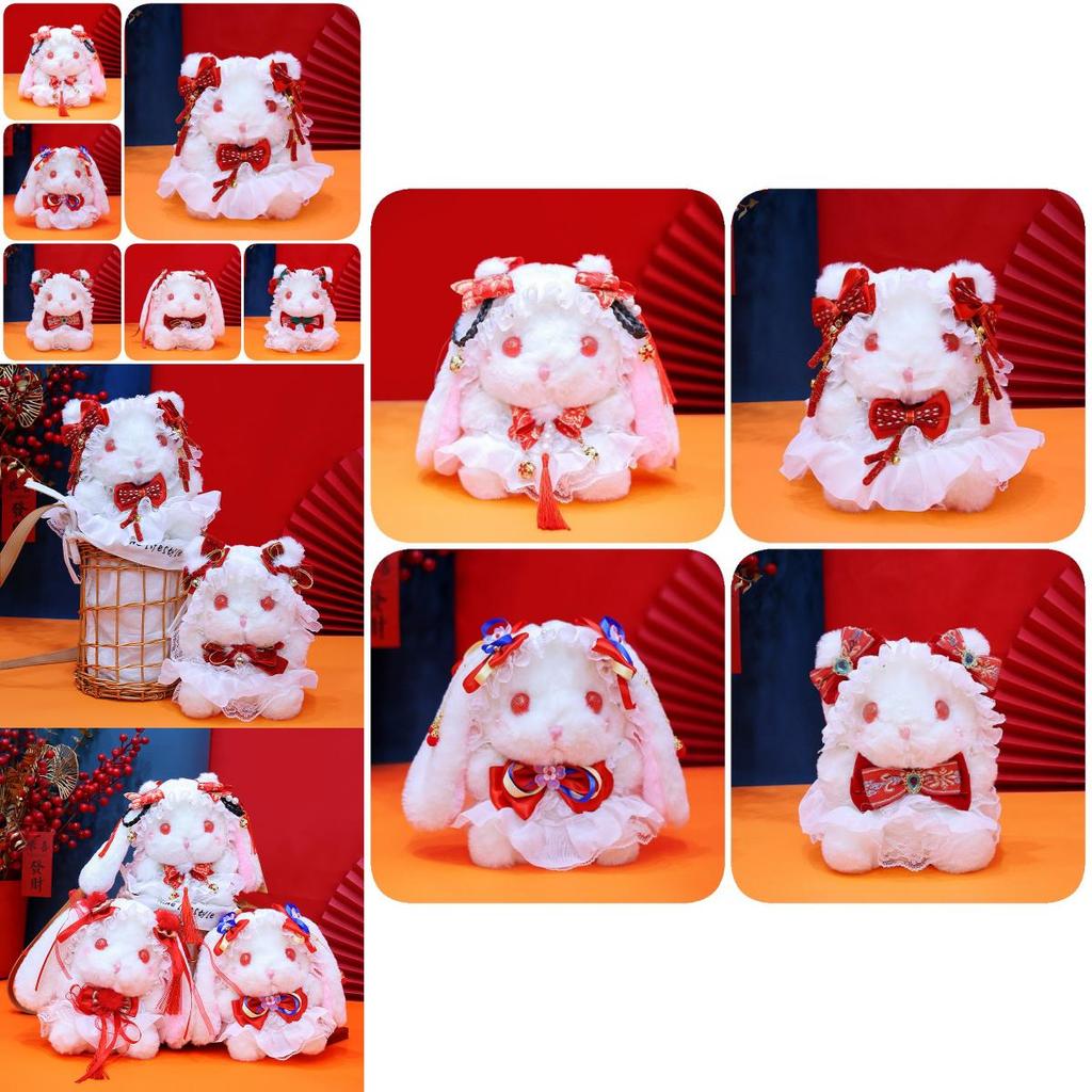 Adorable Lolita Bunny Plush Toy Soft Short Fur Doll Perfect For Girls Birthday Gift