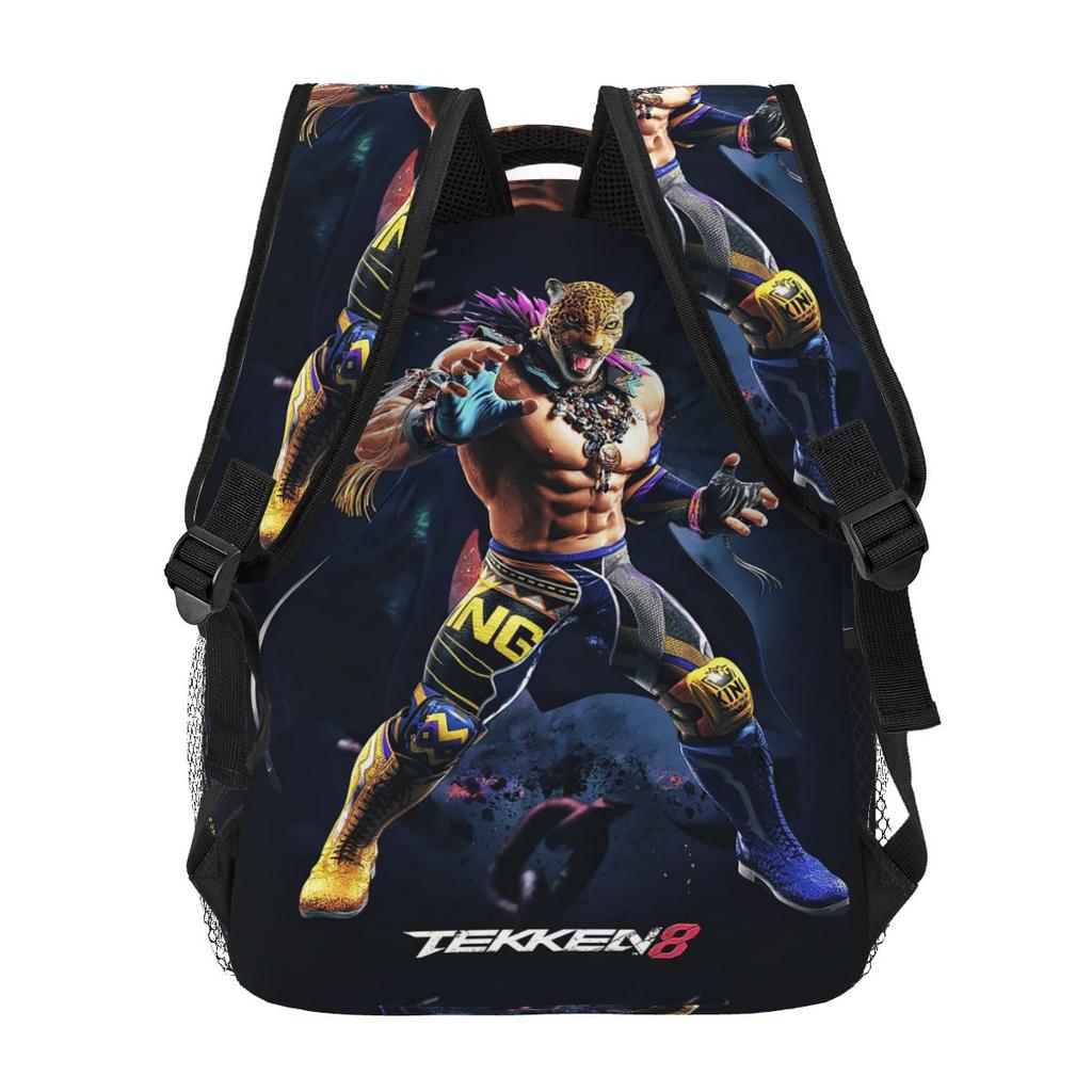 TEKKEN King Game Anime Backpacks Boys Girls Bookbag Children School Bags Cartoon Travel Rucksack Shoulder Bag Large Capacity