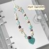 Ins Style Star Beaded Mint Chocolate Mobile Phone Lanyard For Ccd Camera