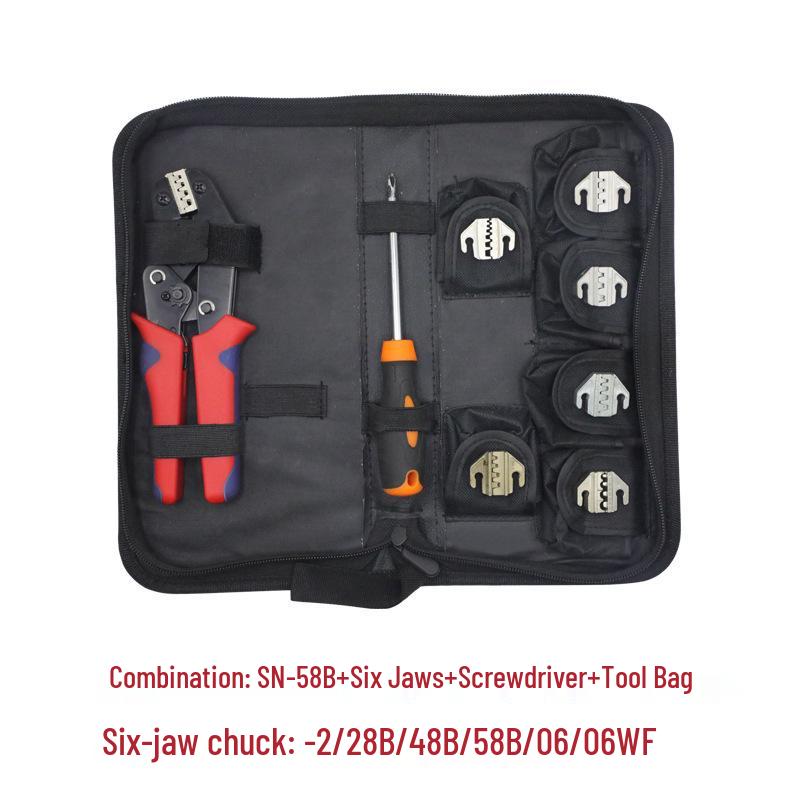 SN-58B Kit d'outil à sertir à cliquet avec plusieurs options de mâchoires