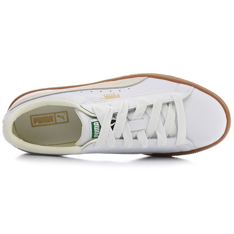 Puma Basket Classic Rubber Sole Retro Low-Top Sneakers Unisex Sneakers White 365078-01