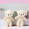 Urocza Miniaturowa Pluszowa Niedźwiedzica Beżowa Lalka Teddy Miękki Krótki Plusz Breloczek Prezent