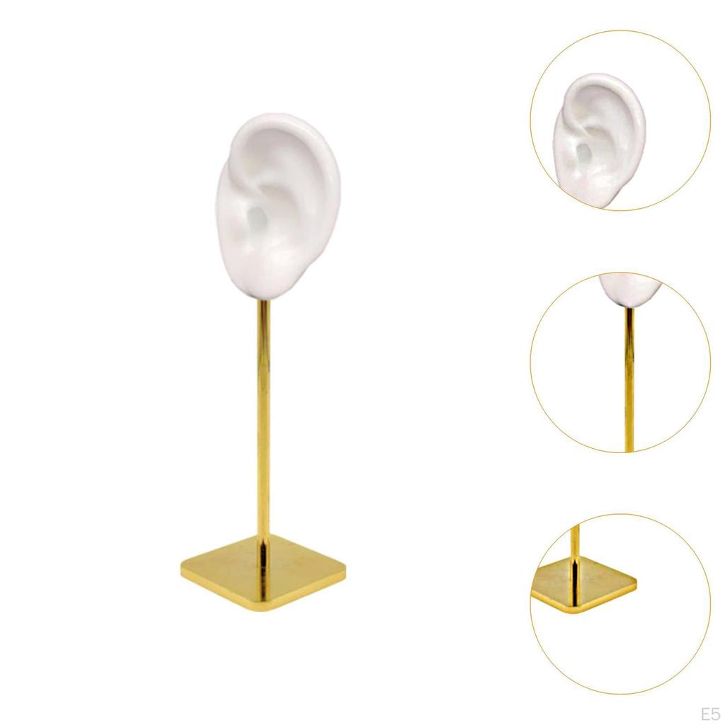 Ear Shaped Jewelry Earring Display Stand Copper Storage Rack for Retail Show Personal 6.7inch Tall