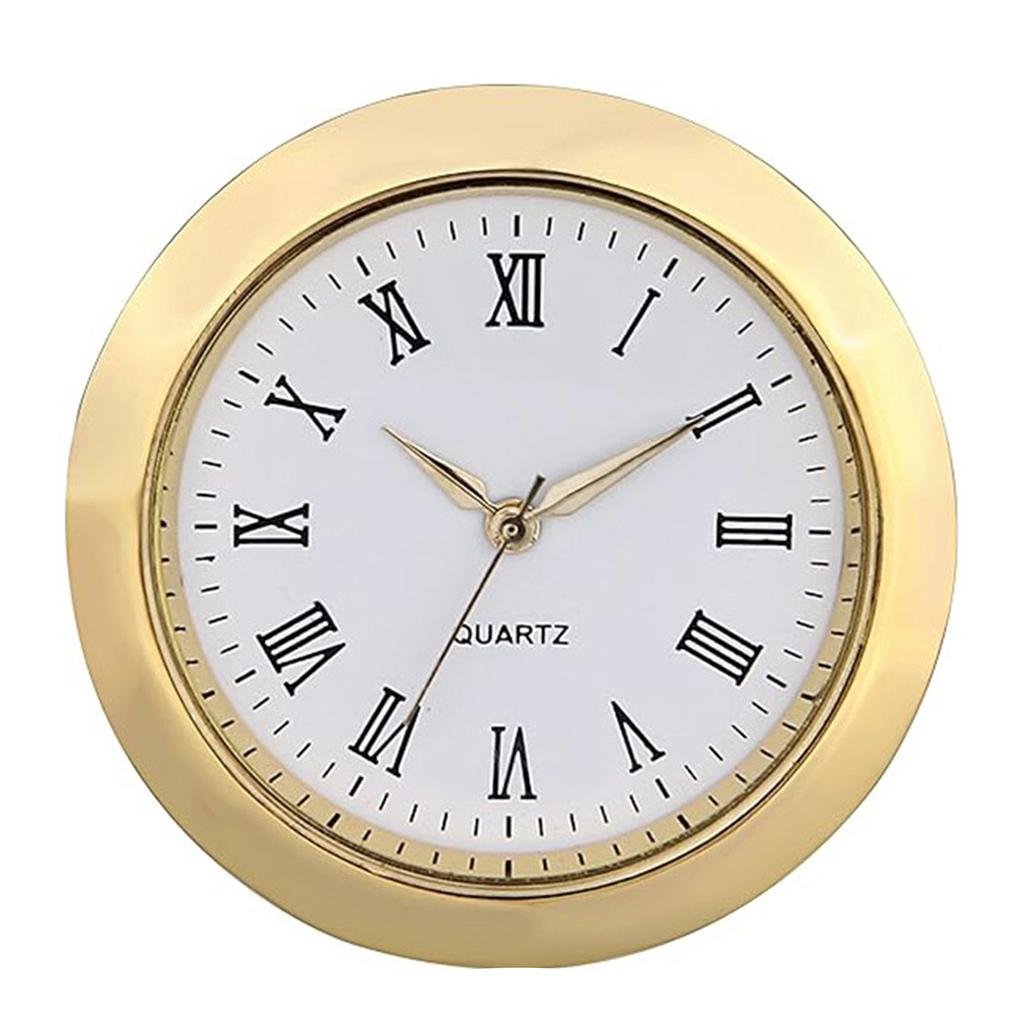 36MM Clock Quartz Movement Round Clocks Head Insert Classic Clock Craft DIY Gold Arabic Numbers Watch Replacement Part Supplies