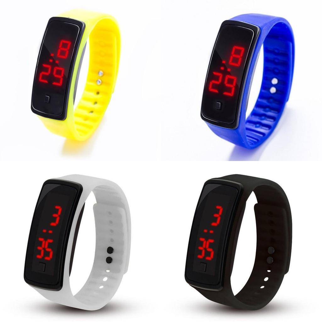 Childrens Digital Led Electronic Watch With Plastic Band For Kids And Students