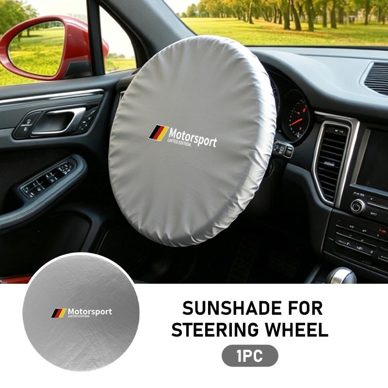 Car Steering Wheel Sun Shade Cover Silver Coated Cloth Heat Protection For BMW Performance 1 3 5 7 Series M E93 F20 iX1 iX2 iX3