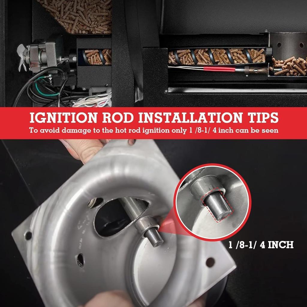Sunkistcook Traeger Hot Rod Ignitor Kit Replacement, Pellet Grills and Smokers BBQ Pro Parts, Compatible with All Traeger Grills, Works with Pit Boss