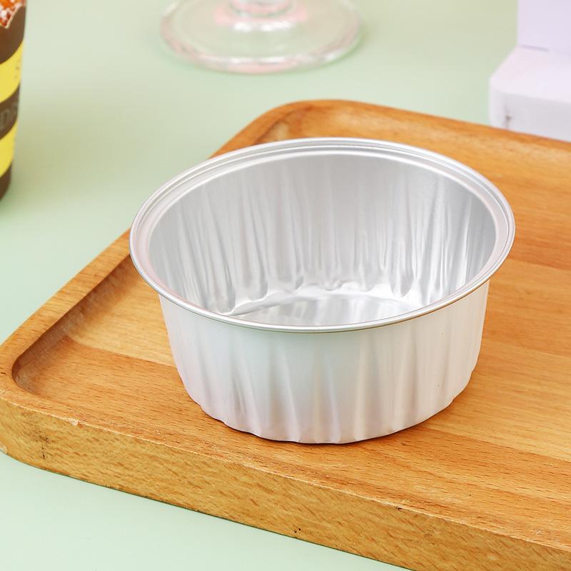 10Pcs Aluminum Cake Cup Round Foil Baking Cup Heat Resistant Cake Cups Mold With Lid Cupcake Birthday Wedding Party Supplies