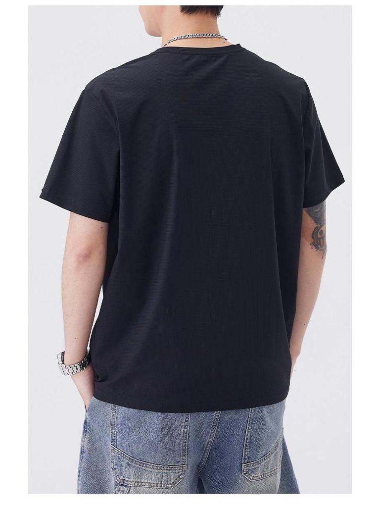 2026 Men's Summer Versatile Zipper Pocket Loose T-Shirt