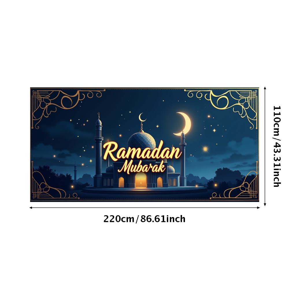 Decorative Mubarak Decoration Ramadan Banner Ramadan Photography Props For Muslim Holiday Event Decoration Community Event