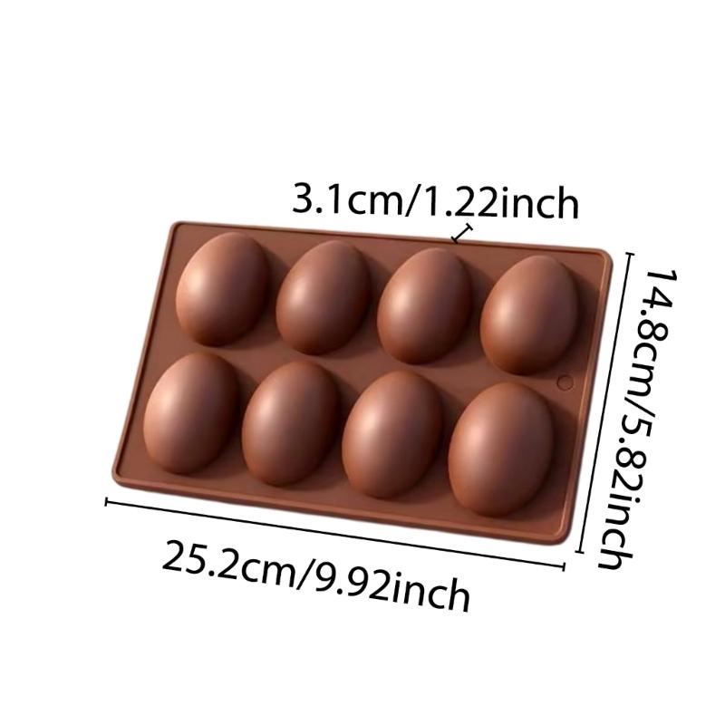 Eggs Shape Silicone Molds,Easter Eggs Silicone MouldTray for Chocolate,Candy,Baking Muffins,Cupcakes,Soap,Baths Bombs
