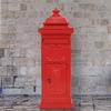 Aluminium Kolom Brievenbus Vintage Stijl Roestbestendig Rood