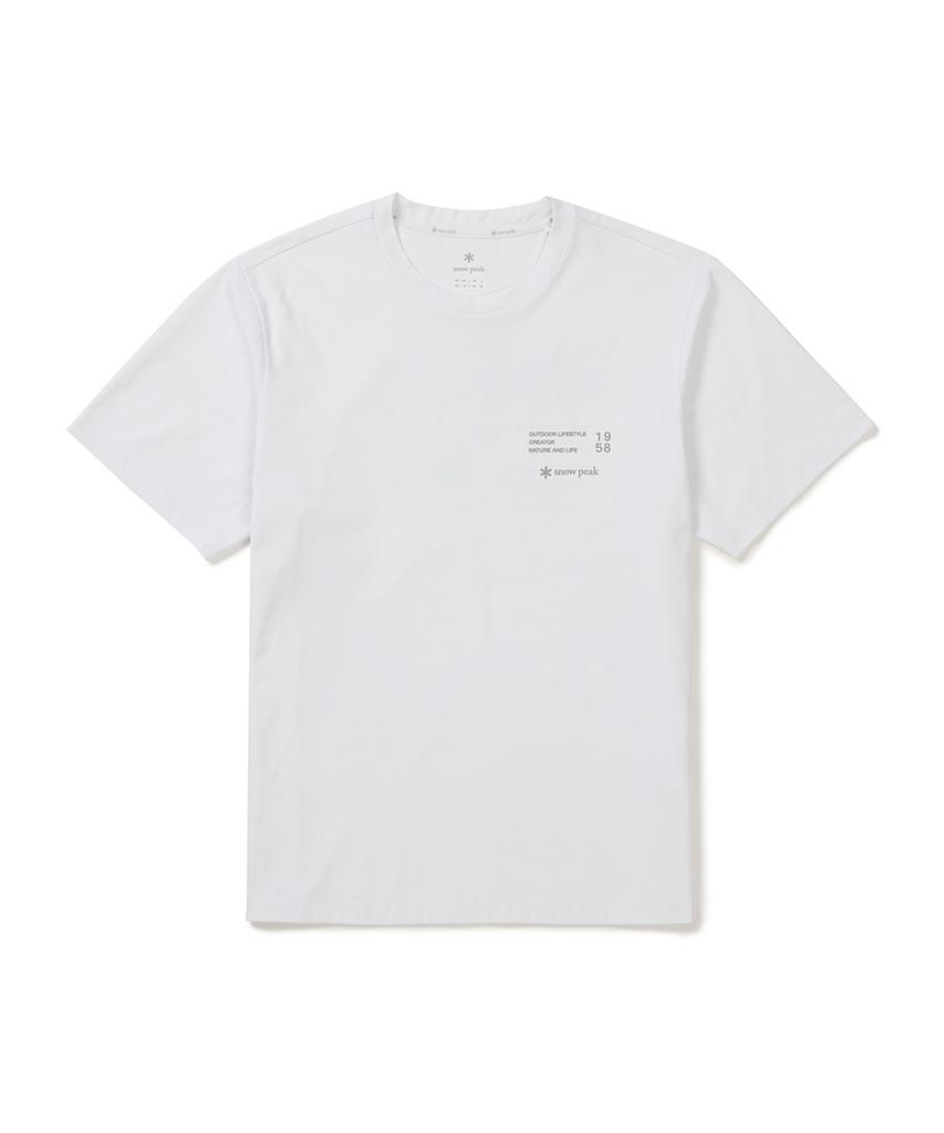 SNOWPEAK APPAREL Quick-Dry Reflective Short Sleeve T-Shirt (S25Mmtts18) White