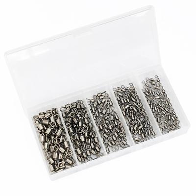 200/300/400/500 Stück/Box Angel-Kugelgelenk-Wirbel mit Rolle, Solide Öse, Köder-Verbinder, Angelzubehör, Fischwerkzeug