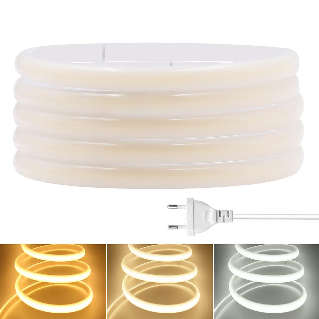 288LEDs/M COB NEON Light 220V 40M 35M 30M 25M 20M 15M 10M FOB Tape Ribbon EU UK Plug IP67 Waterproof Linear Lighting For Bedroom