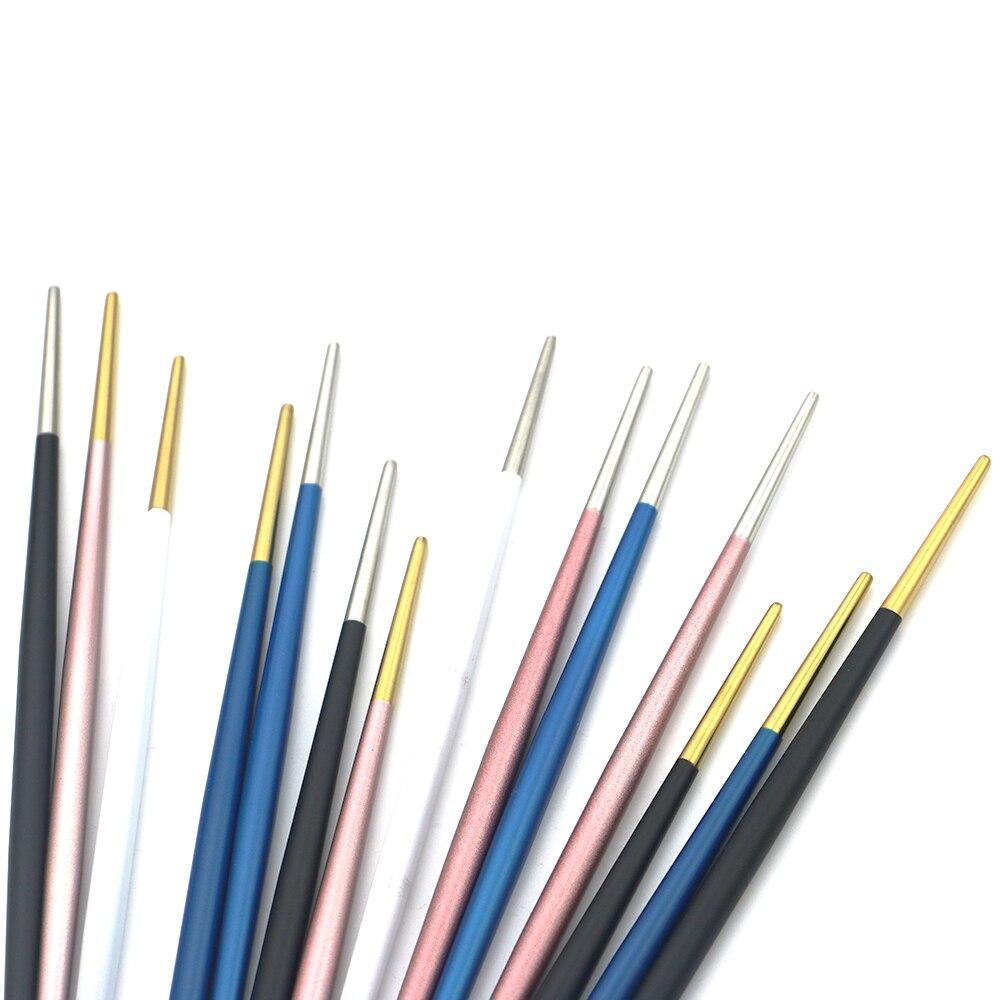 1Pair Reusable Chopsticks Metal Colorful Chopsticks Anti-scalding Tableware 304 Stainless Steel Dinnerware Sushi Food Chopsticks