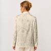 Women's V-Neck Long Sleeve Fitted Printed Blouse for Work Daily Wear