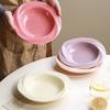 Ins Style Ceramic Flower Plate Creative Household High Value Salad Pasta Fruit Plate Deep Soup Plate Vegetable Plate Dinner Plate