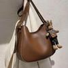 2024 Women's Retro Messenger Bag: Large Capacity Casual Tote with Textured Shoulder Design
