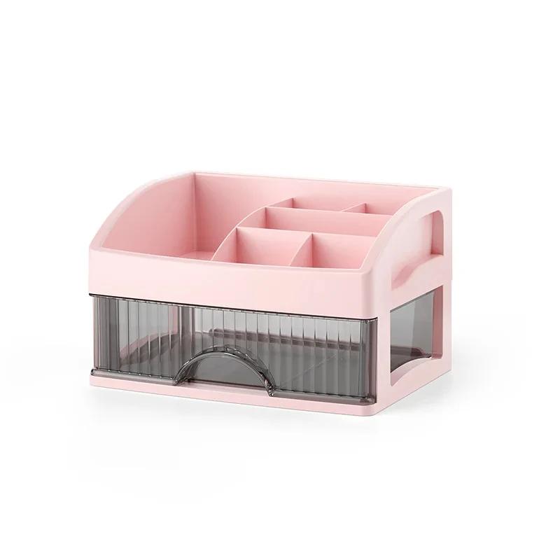 Zásuvkový organizér na make-up a šperky, velkokapacitní, transparentní, vícevrstvý, úložné boxy na laky na nehty, rtěnky, péči o pleť a kosmetiku