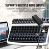 BOMGE Professional Audio Bluetooth Studio Mixer with 48V and 99 DSP Effects Professionals and 12-Channel Mixer, USB, Power, XLR/RCA Inputs, (For