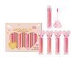 Set Colore Labbra a Forma di Cuore, Set Lucidalabbra e Colore Labbra, Regalo Trucco Ideale con Coperchio Carino (16 ml