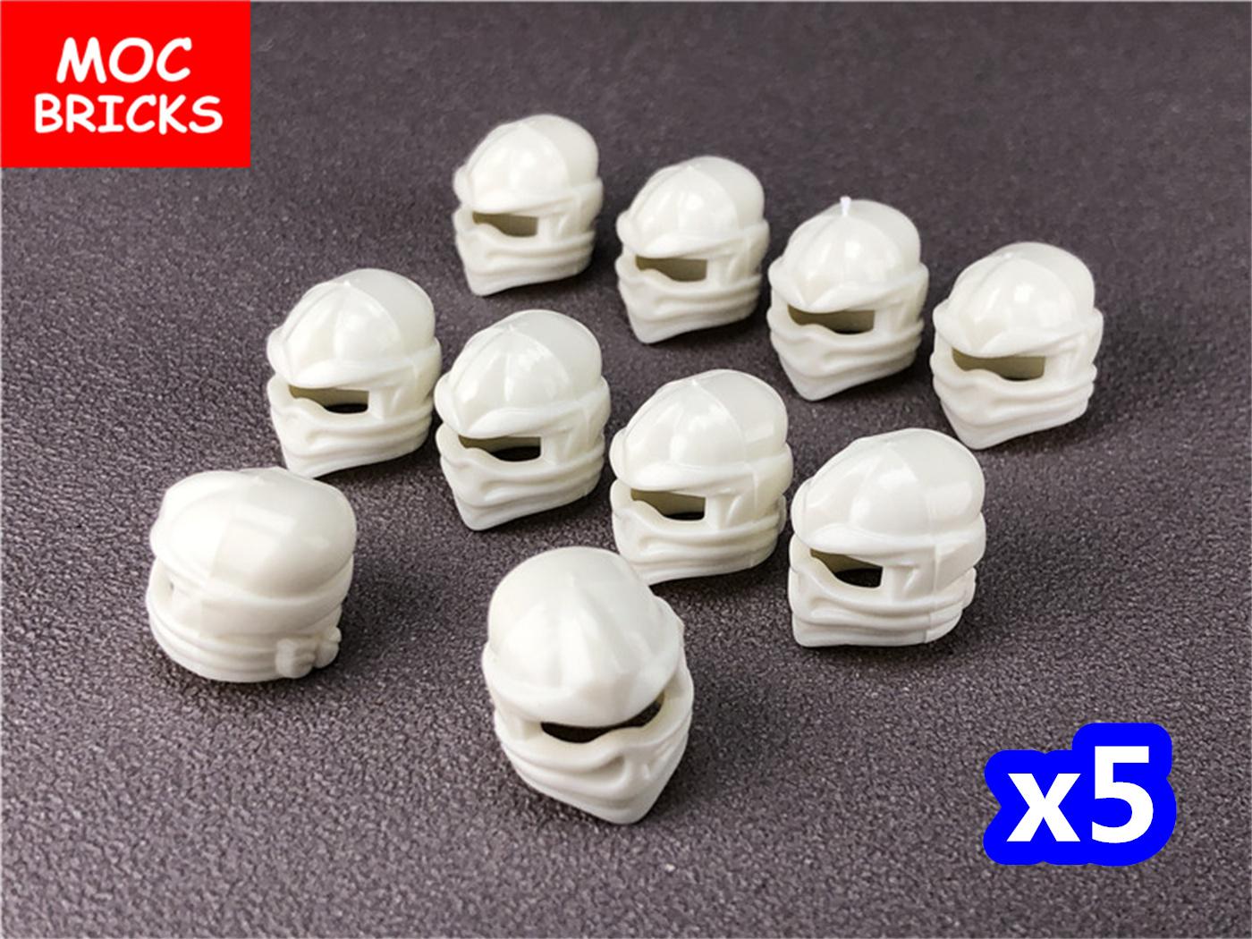 50 Stück/Los MOC Steine Ninja Helm Kopfbedeckung Zubehör DIY Actionfigur Komponente Bausteine Spielzeug Ideal für Kinderpuppen