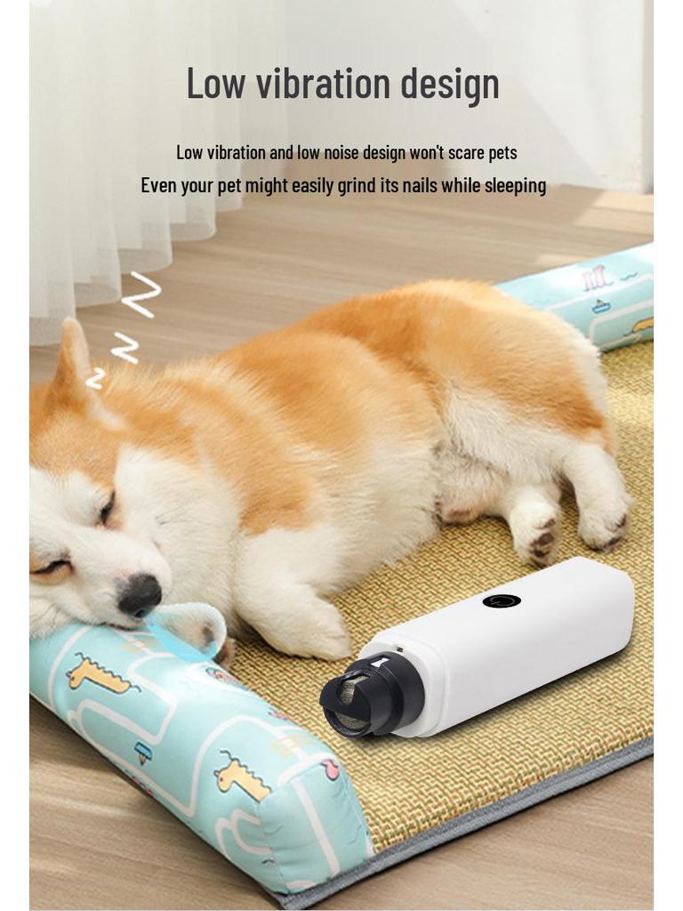 Automatic USB-Rechargeable Pet Nail Trimmer with Light - For Dogs & Cats