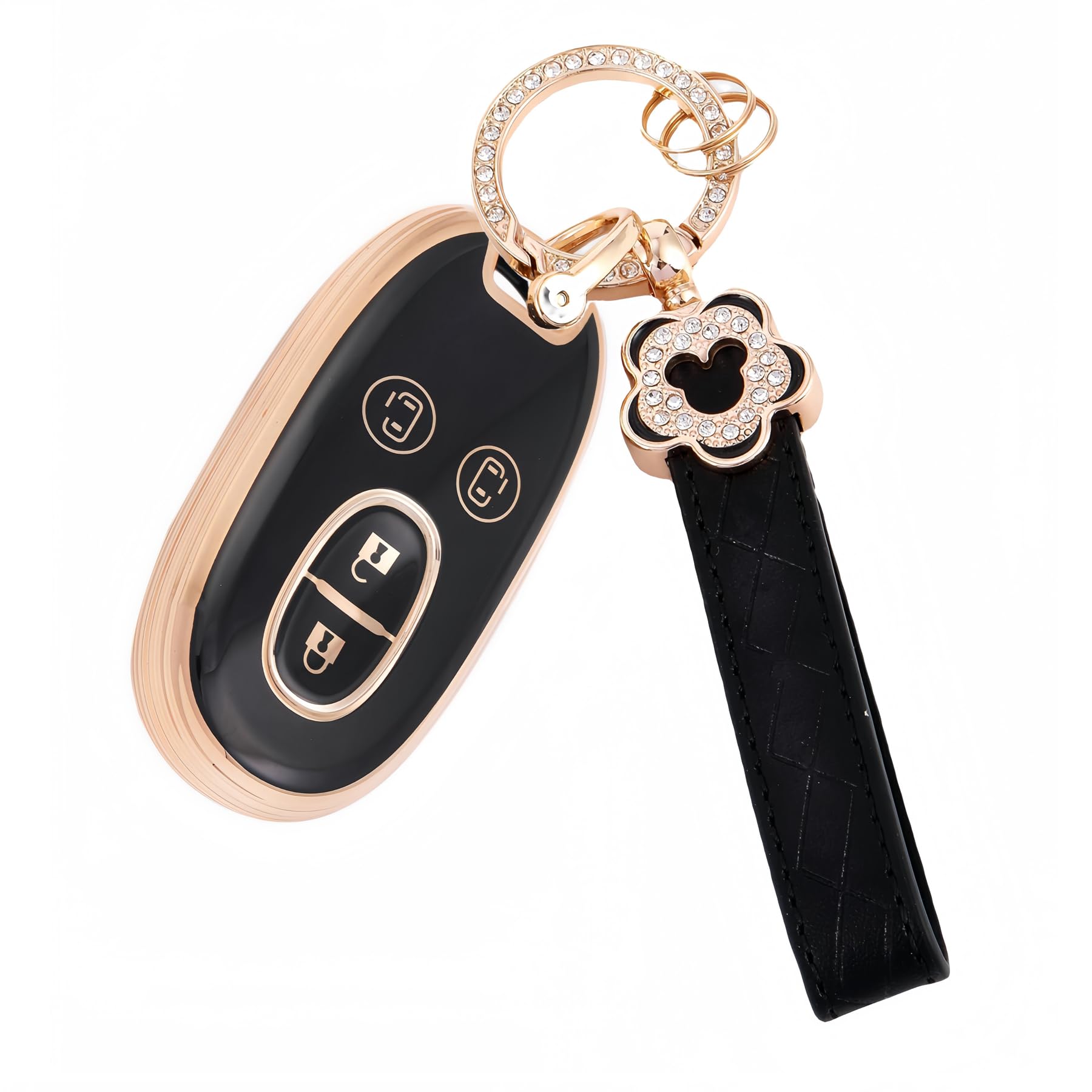 

Suzuki Двусторонний выдвижной чехол для ключей Милый чехол для ключей Wagon R Stingray Слива Совместимый с MR Sakura Чехол для смарт-ключа 4 [Nacalikeey] Wagon, Alto, чёрный