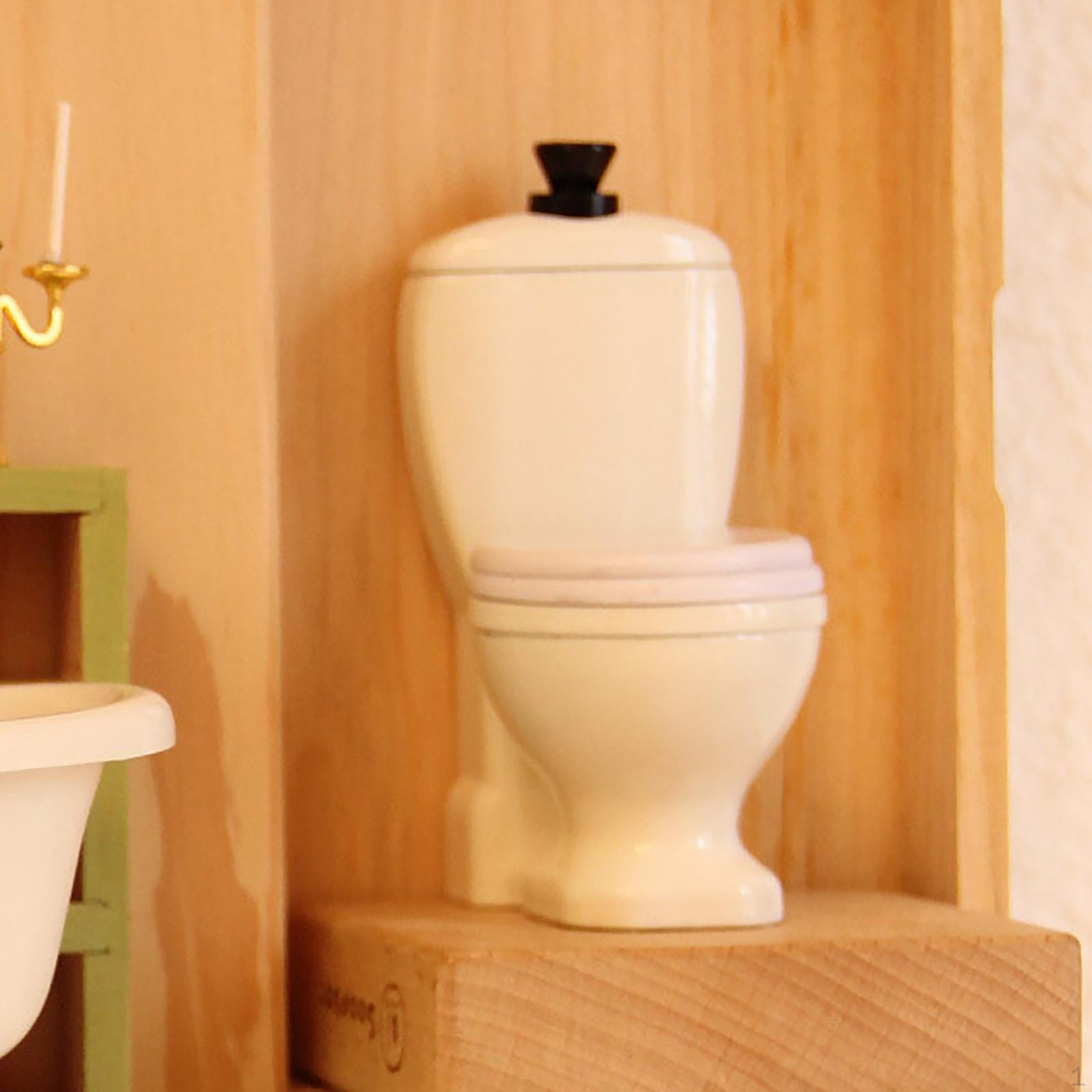 

Миниатюрная модель унитаза для кукол 1/12, игровой набор, мебель для кукольного домика, ванная комната, ролевая игра