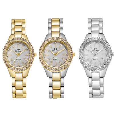 Damenuhr, Strass-Zifferblatt, Quarz-Armbanduhr, Damen-Armbanduhr