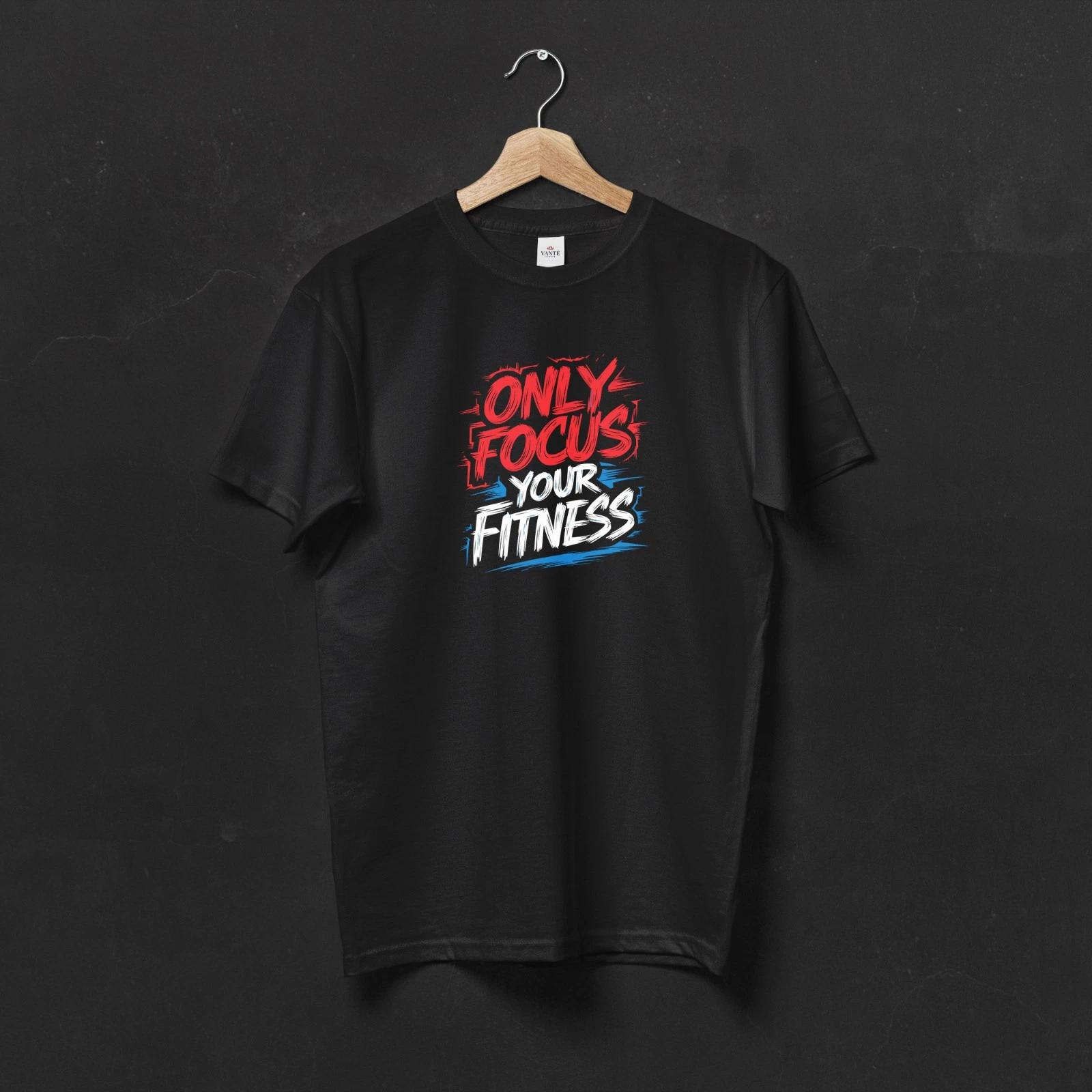 

Only Focus Your Fitness T-Shirt, Motivational Gym Graphic Tee 3XL