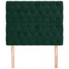 Tête de lit - Maison Exclusive - 100 x 7 x 118/128 cm - Velours vert foncé - Pieds en bois réglable