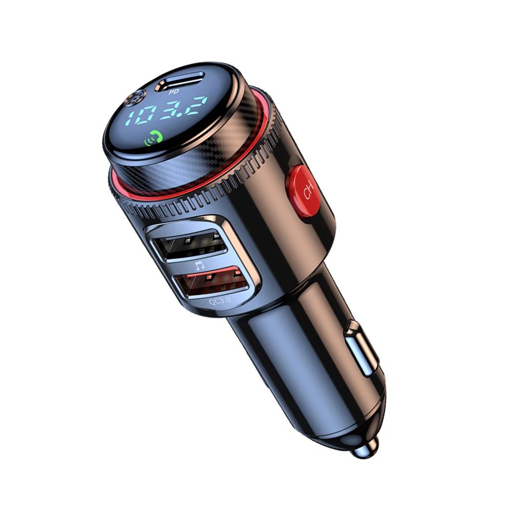 

Hot Sale,PD QC3.0 Bluetooth 5.4 Car MP3 Player FM Transmitter Wireless Handsfree U Disk Play USB Car Super Fast Charger Adapter T23-FM-Transmitter