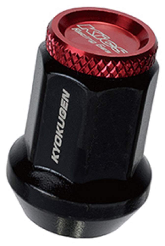 

КЁ-ЭЙ (Индустрия Кёэй) Kyokugen Сквозные гайки с алюминиевыми колпачками, M12XP1.5, 16 шт., Красные, Упаковка из 16 шт., HP16KR