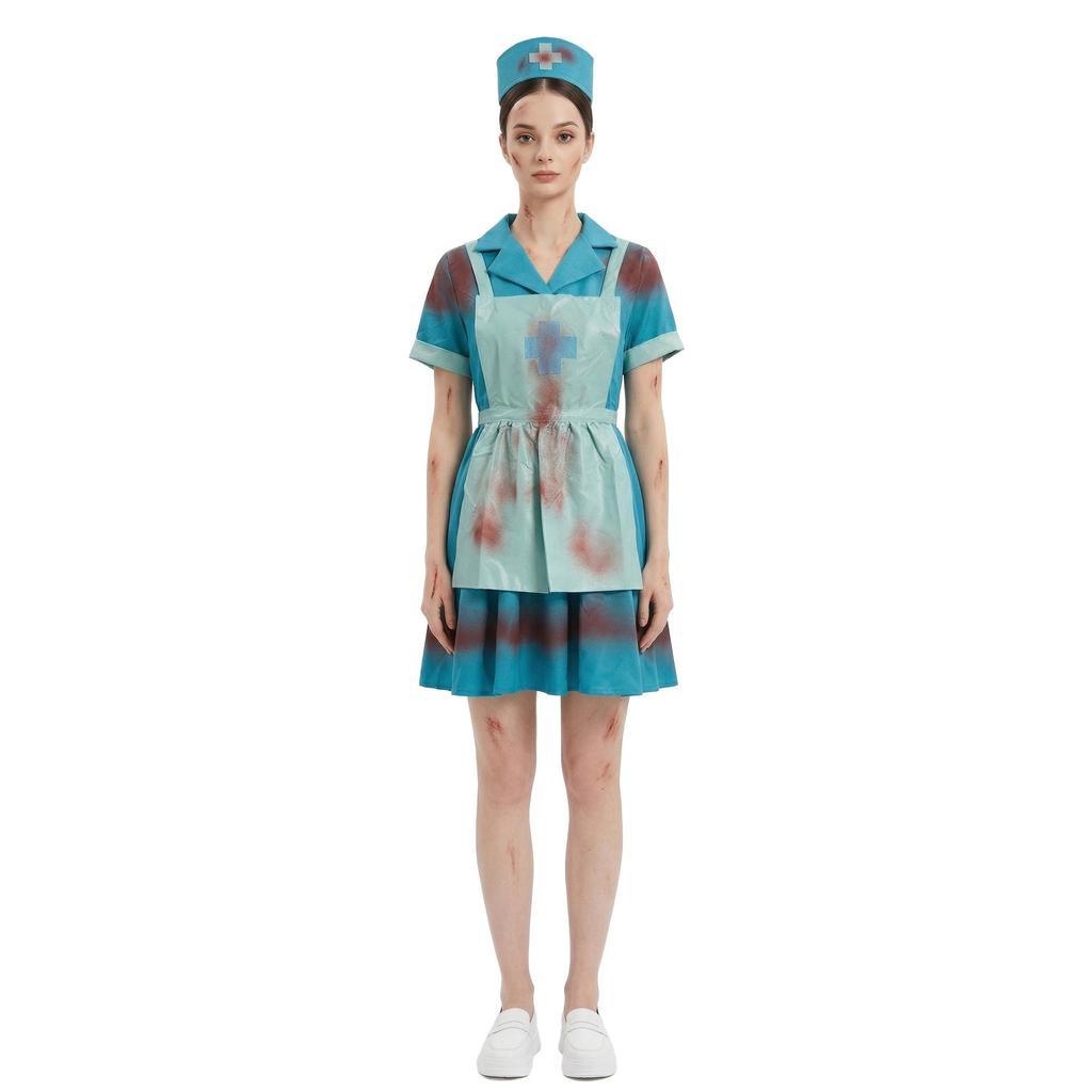 Halloween Zombie Nurse Costume for Cosplay and Stage
