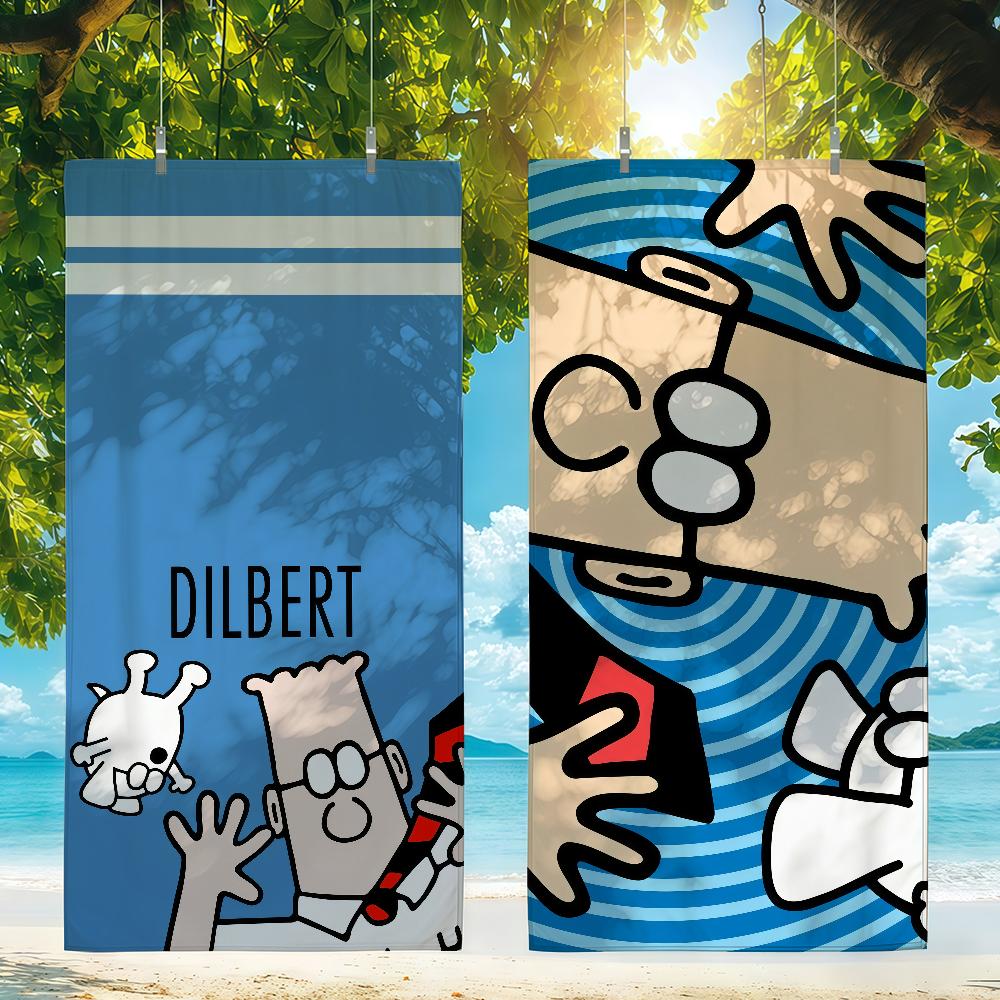 D-Dilbert Towel Quick Drying Beach Towels Are Suitable For Swimming Pools Camping Yoga And The Gym